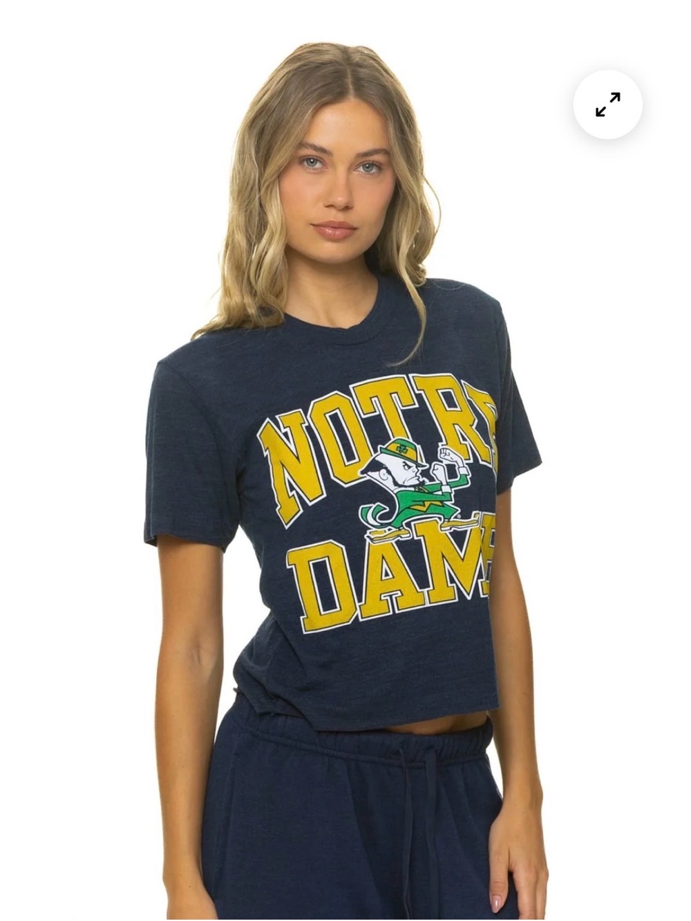 Aviator Nation x NOTRE DAME 2026 BOYFRIEND TEE - NAVY (XS)